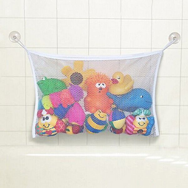 

wholesale- baby toy mesh storage bag bath bathtub doll organizer suction bathroom stuff net 91mg