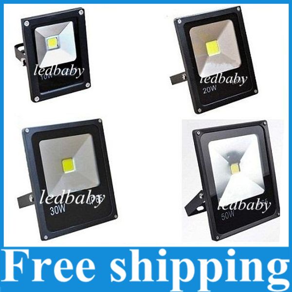 

super bright outdoor waterproof led flood lights 10w 20w 30w 50w ultra-thin led floodlights lamp ac 85-265v cool/warm white/red/green/blue