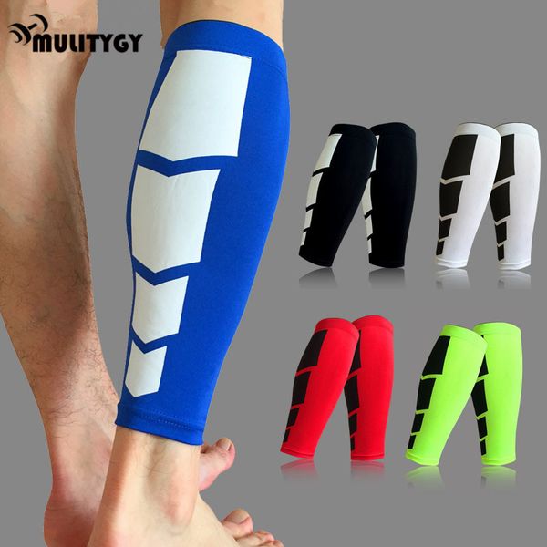 

wholesale- leg protector 1pc compression safety sleeve professional breathable knee support sleeve calf brace pad protector, Black