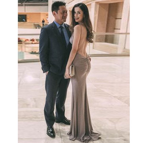 

new arrvial long formal evening gown dress prom dress homecoming dress backless vestidos de fiesta, Black