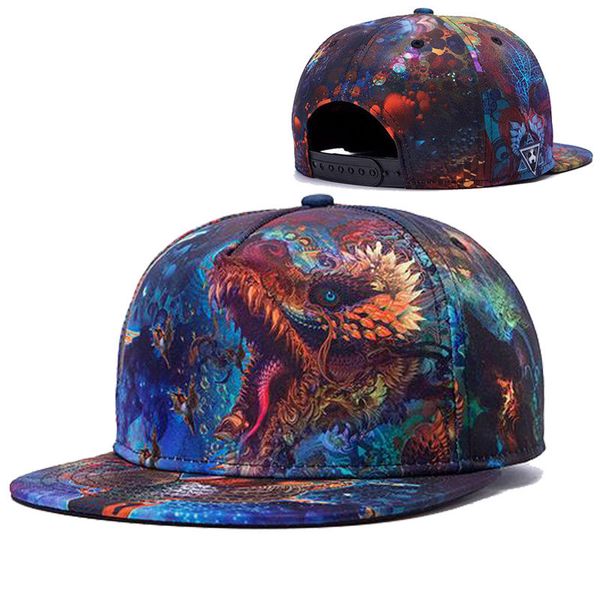 

Alisister новое прибытие мода женщины / мужчины snapback шляпы с принтом цветы драконы ули