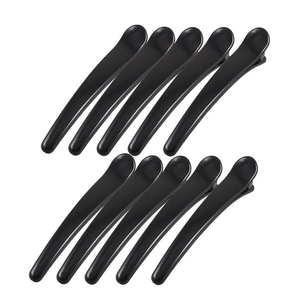 

wholesale- sale black plastic prong alligator teeth bows hair clips 10 pcs