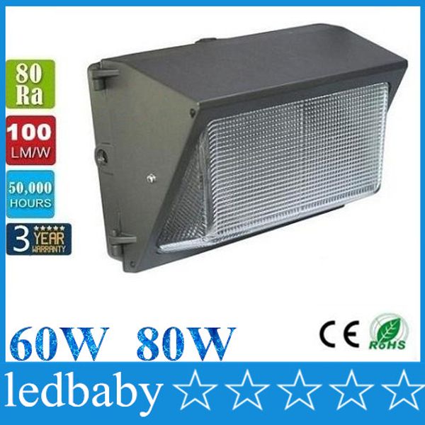 

cree led 60w 80w 9000lm led wall pack outdoor wall mounted light meanwell driver dlc etl listed 90-277v led lightig