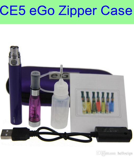

eGo CE5 Colors Zipper ego case electronic cigarette starter single kit CE4 CE5 plus atomizer ego kits