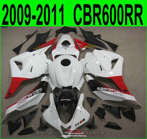 Novo ! Carenagens plásticas para Honda Injeção CBR600RR 09-11 carenagem CBR 600 RR 2009 2010 2011 vermelho preto motobike branco conjunto YR63