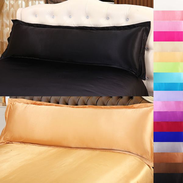 Wholesale Pillow Case Luxury Satin Silk Black White Gold Double