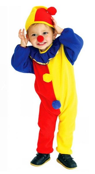 

kids clown clothes cosplay clothing performance stage thin clothes for kindergarten students in children's day cartoon clothes gn c011, Black;red