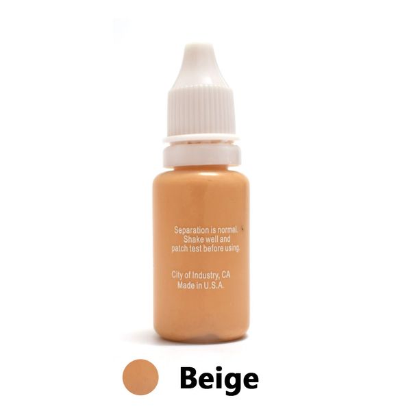 Großhandel – Verblasst nicht, professionelle Tattoo-Tinte, Microblading, Permanent-Make-up, Mikropigment für Augenbrauen, Lippe, Eyeliner, 1/2 oz, 15 ml, Beige, 1 Stück