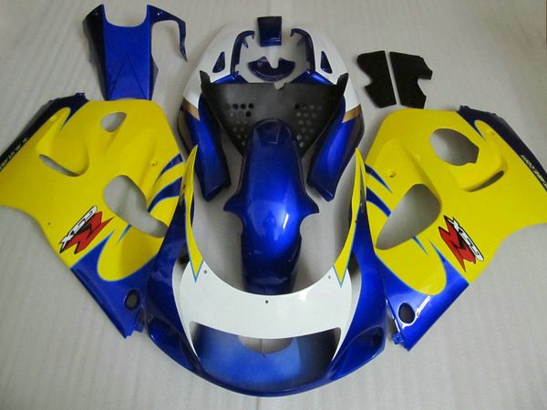 Kit de carenagem de plástico para SUZUKI GSXR600 GSXR750 1996-2000 GSX-R 600/750 96 97 98 99 00 carenagens de moto amarelo azul conjunto GB32