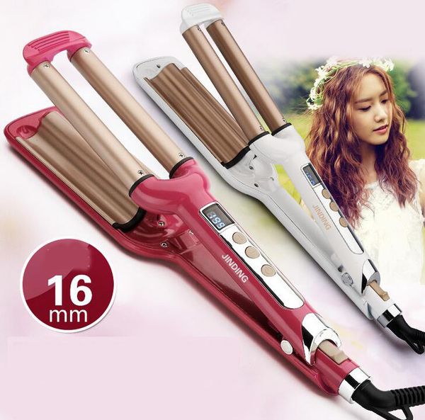 Lcd Pro Electric Ceramic Styler Hair Waver Curler Roller 3 Barrel