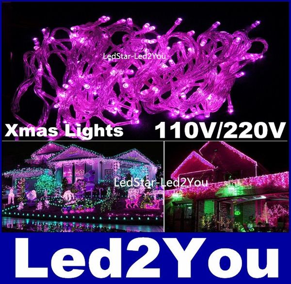 

led string lights 10m 50m 100m led lights for christmas/wedding/party decoration lighting ac 110v 220v