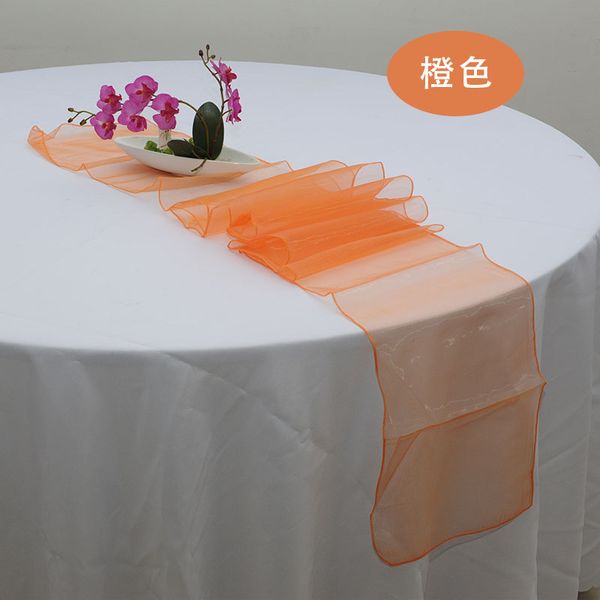 Acheter Chaude Chemin De Table De Mariage Orange Chemin De Table