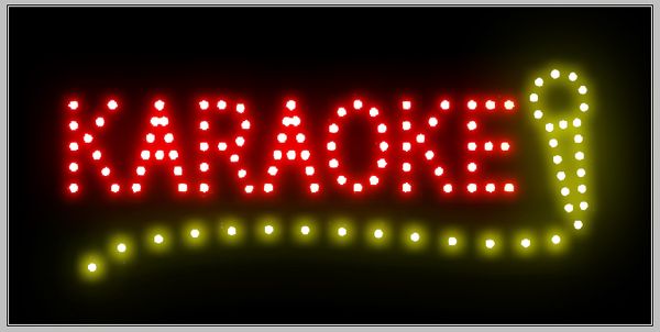 Karaokespeicher-Zeichen verweisen den Verkauf des ultra hellen Blinkens des Zoll 10X19 des customed Karaokespeichers geführten Innenzeichens