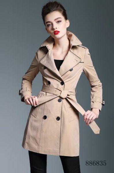 

New cla ic women fa hion england double brea ted trench coat brand de igner belted trench for women ize xxl b6835f340 khaki