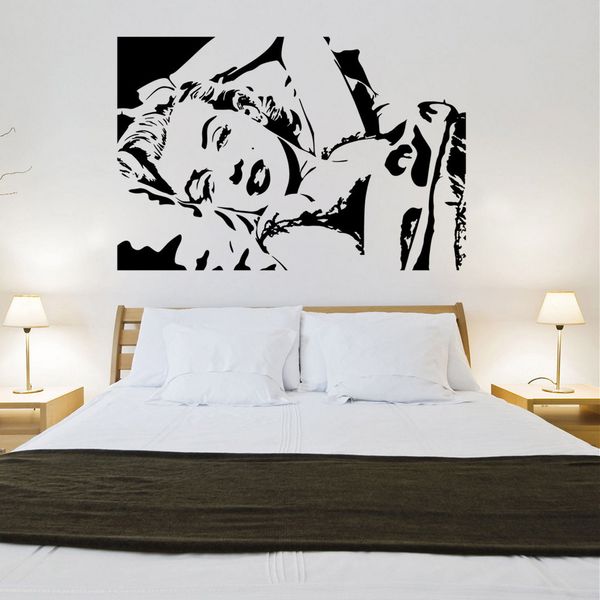 Creative Sexy Marilyn Monroe Design Wall Sticker For Living Room Bedside Background Carved Waterproof Protection Sticker Make Your Own Wall Stickers
