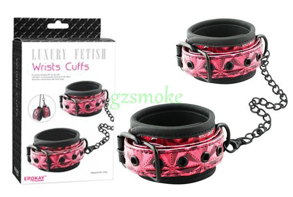 

flirt pu handcuffs restraints restraint costume toys playchain leather bondage tools products jbibo