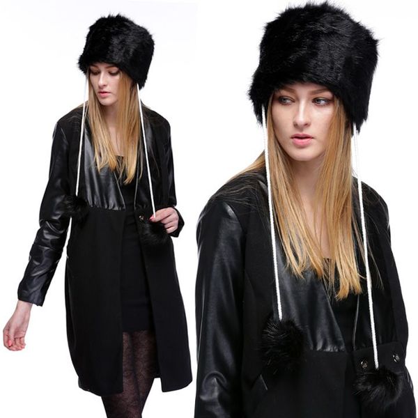 

wholesale-unisex men women's winter warm faux fur hats snow beanie cap ski hat, Blue;gray