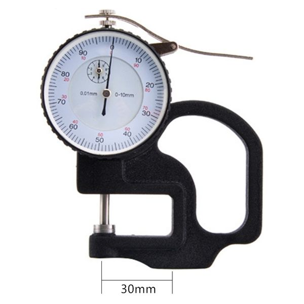 Freeshipping 0-10mm 0,01mm Zifferblatt Dickenmessgerät Hohe Präzision Metallgehäuse Tragbare Tester Mikrometer Breite Messwerkzeuge