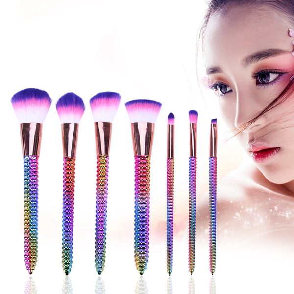 

7pcs makeup brushes eyeshadow eyebrow eyeliner blush brush cosmetic foundation powder make up concealer blending brush brushes