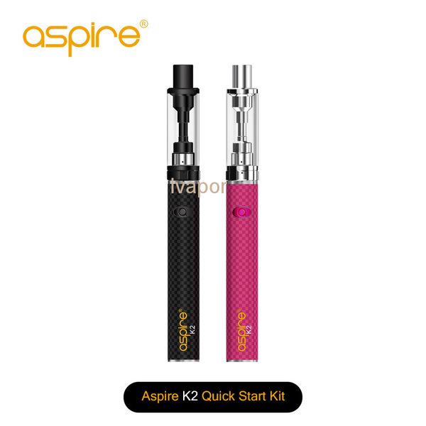

100% подлинный Aspire K2 Quick Kit 1.8 мл K2 бак 800 мАч K2 аккумуляторная батарея Micro USB порт зарядки fit 1.6 ohm BVC катушки