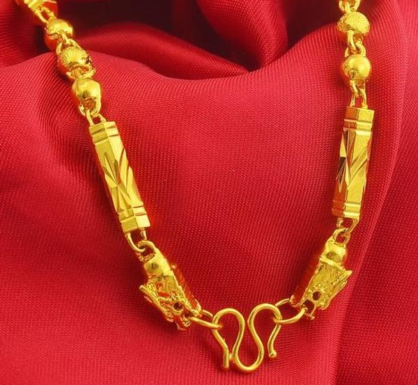 

замечательный желтое золото заполнены мужские ожерелье (pfmcgy88) гдг