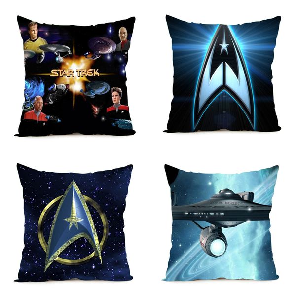

wholesale- pillow case diy comfort soft cute star trek poster image pillow cover 16x16inch/18x18inch/20x20 inch/24x24inch two size zippere