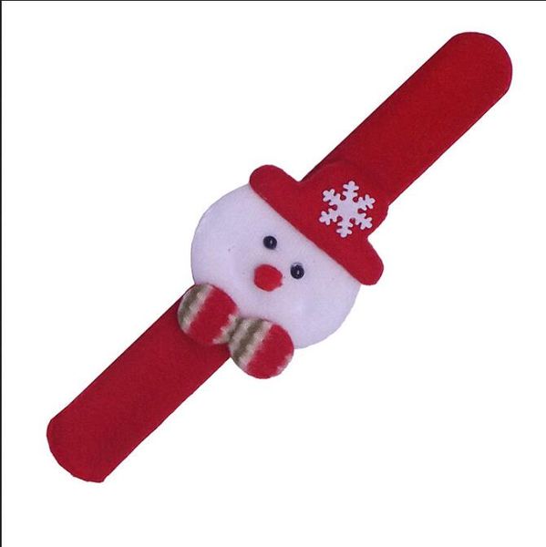 DHL Christmas Patting Circle Bracciale Orologio Natale Regalo per bambini Babbo Natale Pupazzo di neve Cervo Decorazione da polso giocattolo per feste di Capodanno