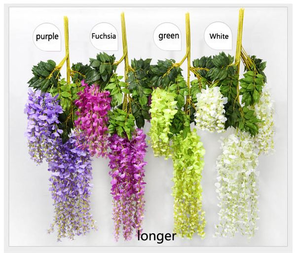 Romantic Artificial Flowers Simulation Wisteria Vine