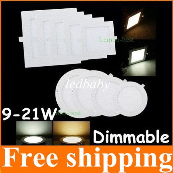 

новый стиль led downlights утопленный свет панели 9w 12w 15w 18w 21w ac 110-240v dimmable led down light теплый / натуральный / холодный бел