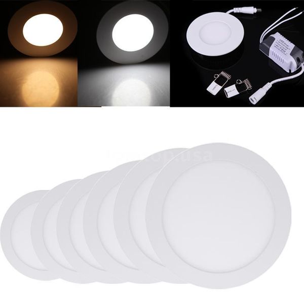

led panel light smd 2835 3w 9w 12w 15w 18w 21w 25w 110-240v led ceiling recessed down lamp round square smd2835 downlight + driver