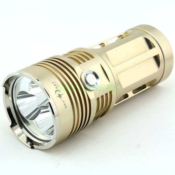 

оптовая-пустыня желтый 3xcree xm-l t6 3000 люмен 3-mode (4*18650) + бесплатная доставка
