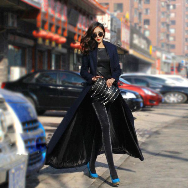 2020 Wholesale Extra Long Trench Coat For Women Winter Coat Womens