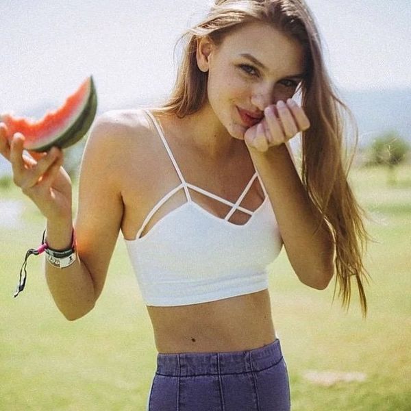 

camis bikini bralette bralet bra bustier crop cami padded tank camisole cropped party club wear white/blac camisole top