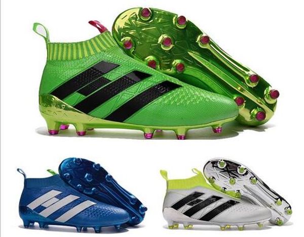 

Kid ACE 16 FG soccer boots High quality ankle waterproof brand kids Football shoes Laceless sport shoes Cleats boys soccer shoes