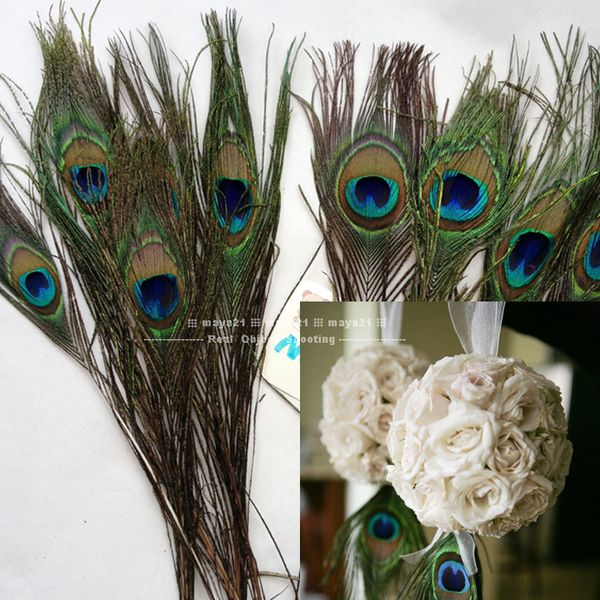 Wholesale Natural Peacock Feather 10 12 Inchs Plume Centerpiece