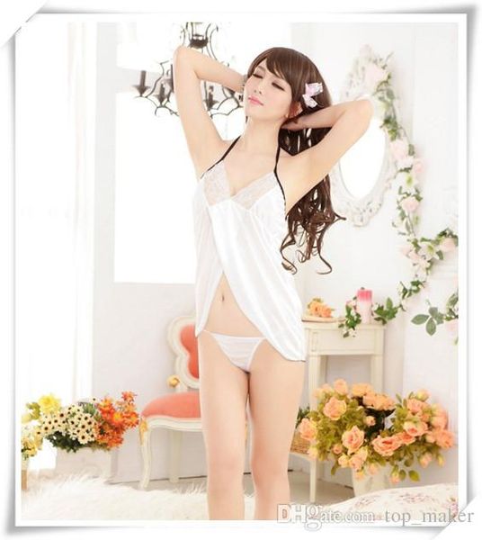 

size lingerie white soft dress erotic clean sleepwear women nightwear clothes underwear good selling item nightgown, Black;red