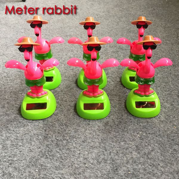 

Оптово-солнечные танцы фламинго качающиеся Bobble игрушки подарок для украшения автомобиля новинка счастливые танцы солнечные игрушки животных для детей