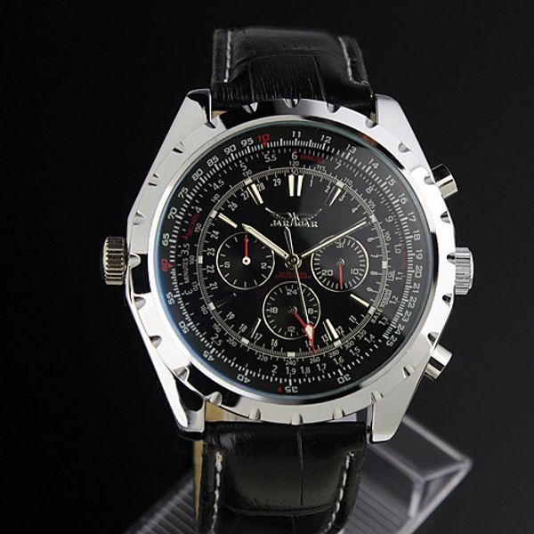 

brand men's watches jaragar mechanical automatic watch wristwatches jr40, Slivery;brown