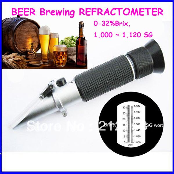 

wholesale-beer brewing refractometer 1.000 ~ 1.120sg,0-32%brix,popular for home brewer