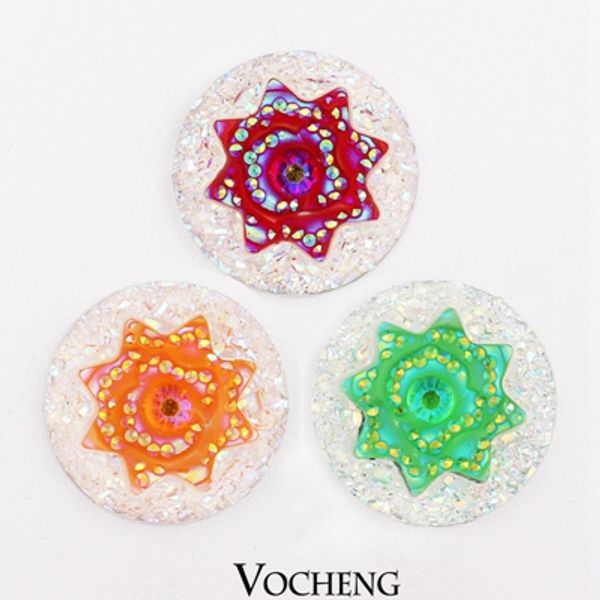 

Vocheng Нуса 18мм Acrylic Имбирь Привязать Jewelry 7 цветов Snap кнопки Сменная ювелирные издел