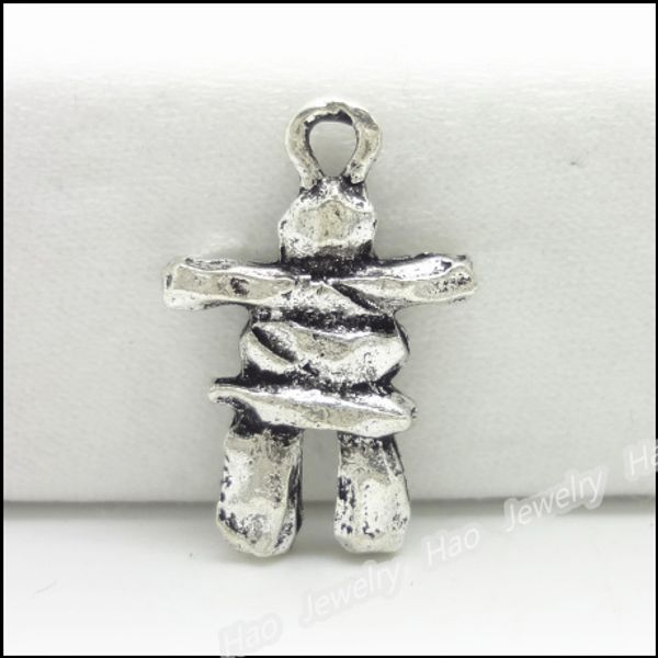 

antique plated silver zinc alloy inukshuk charm pendant fit bracelet necklace diy jewelry 90pcs5271289, Bronze;silver