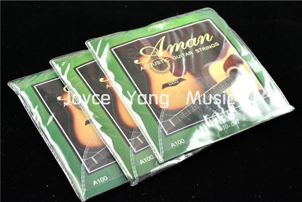 

3 Наборы Aman A100 для акустической гитары Струны 1-шестых стали Струны 010-047 Датчик све