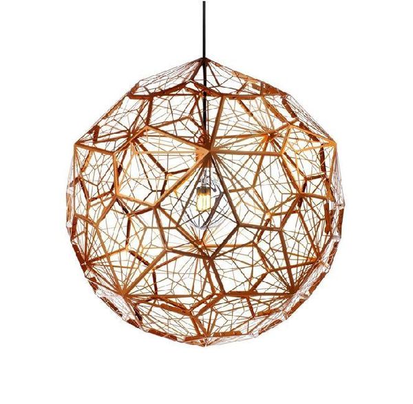 Moden Tom Dixon New Brass Etch Web Pendant Light Creative Diamond Moden Tom Dixon New Brass Etch Web Pendant Light Creative Diamond Lamp Hollow Led Chandeliers