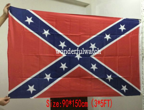 Fabrika Fiyatı İki Taraf Baskılı Bayrak Konfederasyon Asi İç Savaş Bayrağı Ulusal Polyester Bayrak 3 * 5ft 100 Adet