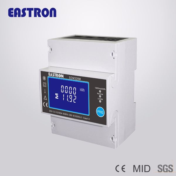 

wholesale-sdm320m single phase din rail multication energy meter with multi-tariffs and rs485 modbus communication, 10(100)a