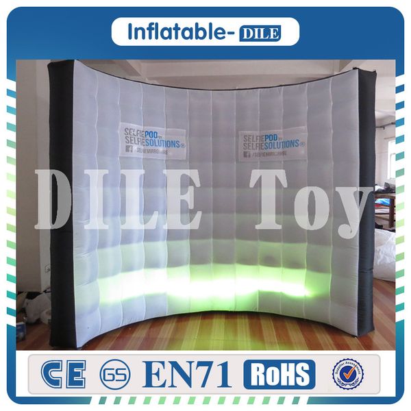 

dj stage decoration lighting p booth backdrop led inflatable wall