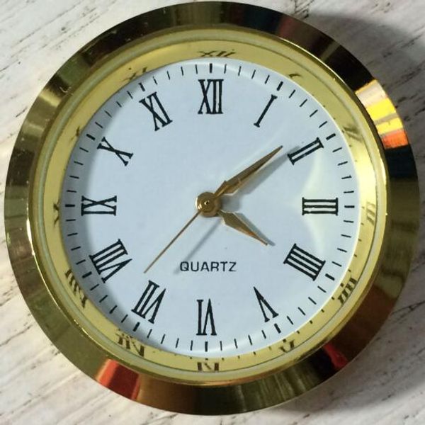 

Украшения для дома 37 мм Мини Вставка Часы Часы Японский Механизм Золото Металл Fit