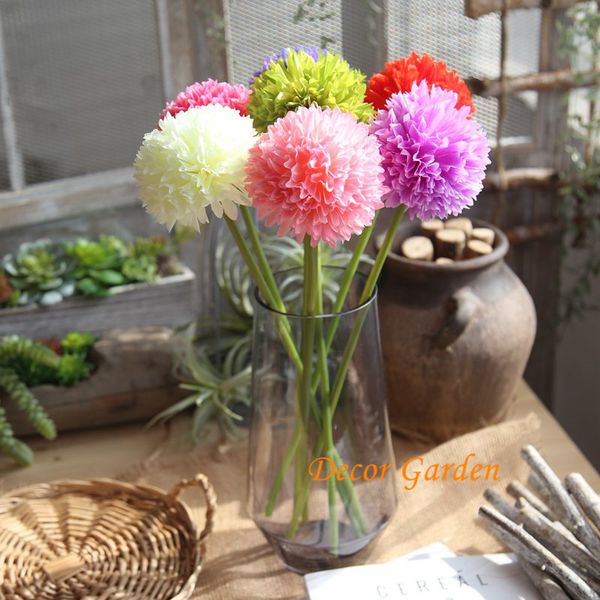 

7 colors simulation single round carnation hydrangea bouquets high-quality artificial vivid flowers for home festival decorations mw13301