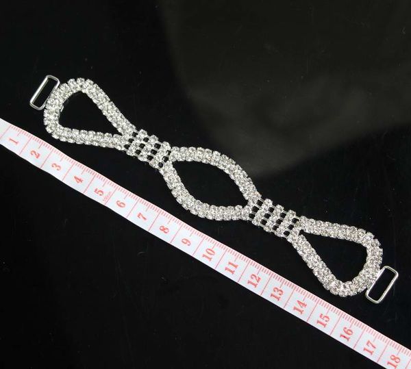 

6pcs Crystal Rhinestone Bikini Connectors/ Buckle Metal Chain For Swimming Wear Bikini Decoration