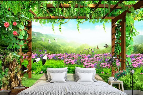 

bathroom 3d wallpaper fresh grape garden idyllic scenery p wallpaper
